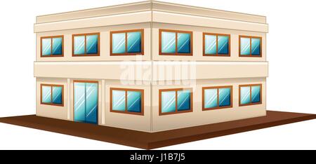 Architekturdesign für zwei Stockwerke illustration Stock Vektor