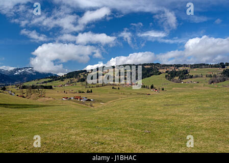 Landschaft in der Region Allgäu, Süddeutschland Stockfoto