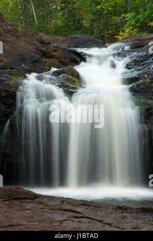 Upper Falls, Amnicon Falls State Park, Wisconsin Stockfoto