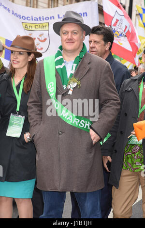 Dara O'Briain an der St. Patricks Day Parade und Festival in London mit: Dara O'Briain wo: London, Vereinigtes Königreich bei: 19. März 2017 Credit: WENN.com Stockfoto