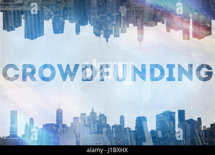 Crowdfunding-Konzept-Bild Stockfoto