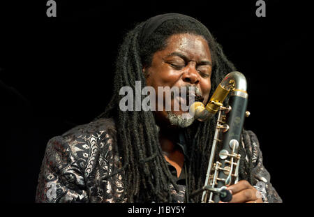 Brecon Jazz Festival 2011. Courtney Pine und Zoe Rahman. 13/8/11 Stockfoto