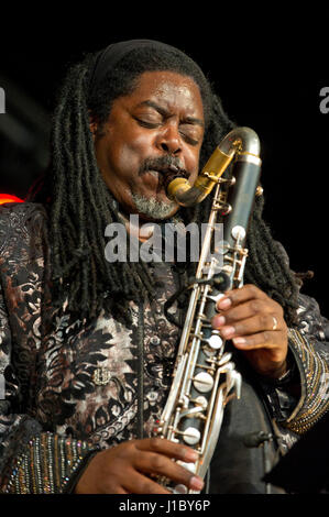 Brecon Jazz Festival 2011. Courtney Pine und Zoe Rahman. 13/8/11 Stockfoto