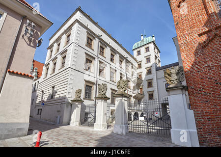 Weitwinkel-Bild von der Altstadt und der Pommerschen Herzöge Castle in Stettin, Polen. Stockfoto