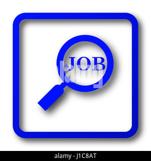 Suche nach Job-Symbol. Suche nach Job-Website-Taste auf weißem Hintergrund. Stockfoto