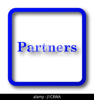 Partner-Symbol. Partner-Website-Taste auf weißem Hintergrund. Stockfoto