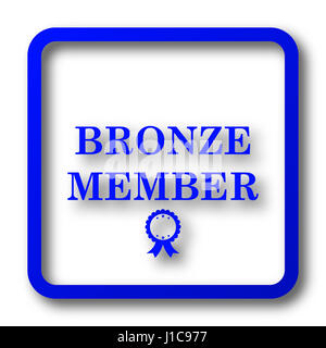 Bronze Mitglied Symbol. Schaltfläche "Bronze Mitglied Webseite" auf weißem Hintergrund. Stockfoto