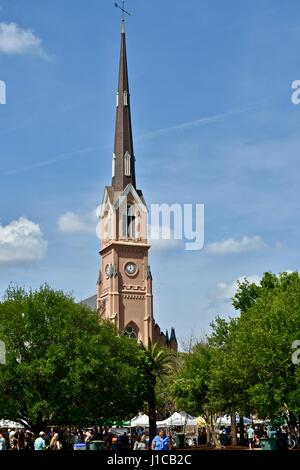 Deutsche Evangelisch-Lutherische Kirche St. Matthäus Charleston, South Carolina Stockfoto