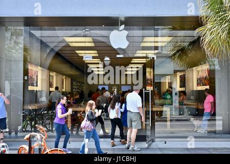 Charleston, South Carolina Apple Store Schaufenster Stockfoto