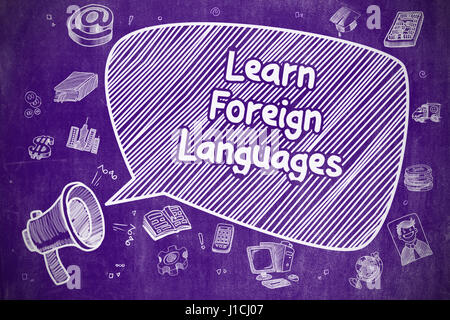 Lernen Sie Fremdsprachen - Business-Konzept. Stockfoto