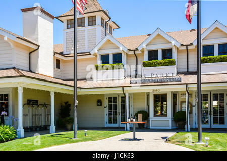 Die Fess Parker Wine Country Inn & Spa ist ein gut ausgestattet, gehobenes Hotel im Herzen von Santa Ynez Valley Weinland, in Los Olivos, CA Stockfoto