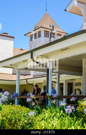 Die Fess Parker Wine Country Inn & Spa ist ein gut ausgestattet, gehobenes Hotel im Herzen von Santa Ynez Valley Weinland, in Los Olivos, CA Stockfoto