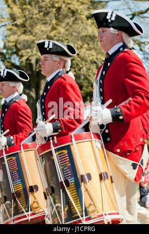 Die Armee alte Garde Fife und Drum Corps bei einer street Parade - Washington, DC USA Stockfoto