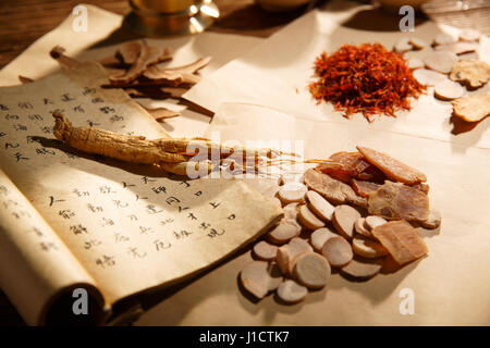 Chinesische Kräutermedizin Stockfoto