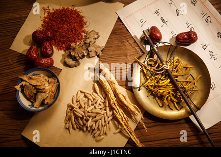 Chinesische Kräutermedizin Stockfoto