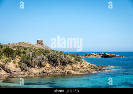 Küsten-Ansicht von Cami de Cavalls, Menorca Stockfoto