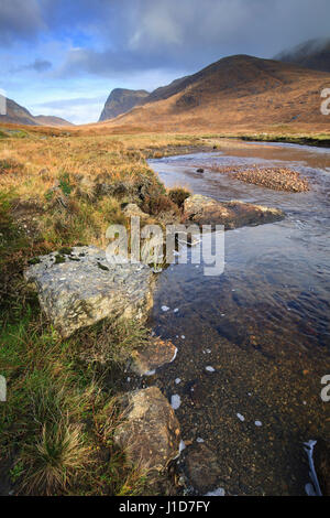 Auf Bild aufgenommen auf dem Weg zum Goldenen Adler Sternwarte auf North Harris. Stockfoto