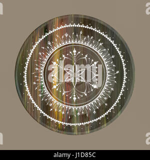 Abstrakte handbemalt Mandala der Samen des Lebens Stockfoto
