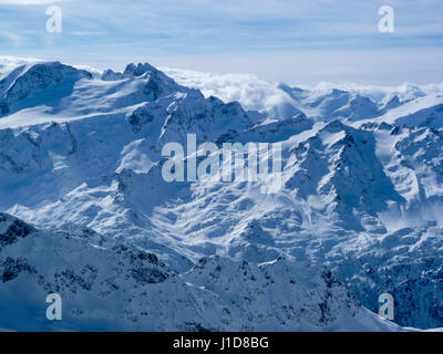 Winterlandschaft von Mount Titlis in Engelberg zu den Schweizer Alpen Stockfoto