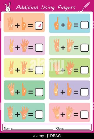 Mathematik-Arbeitsblatt Stock Vektor