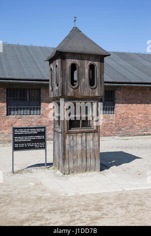 Stand der SS im KZ Auschwitz Stockfoto