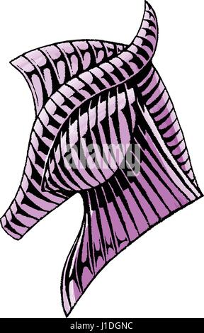 Vector Illustration of a Scratchboard Style Ink and Watercolor Drawing of a Horse Stock Vektor