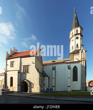 Kirche in Levoca Stadt - Slowakei Stockfoto