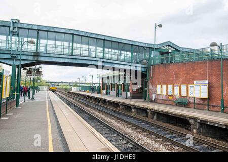 Meadowhall Interchange, Sheffield, wo ein 16 Jahres altes Mädchen getötet wurde, nachdem er von einem Zug geschlagen Stockfoto