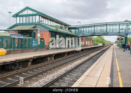 Meadowhall Interchange, Sheffield, wo ein 16 Jahres altes Mädchen getötet wurde, nachdem er von einem Zug geschlagen Stockfoto