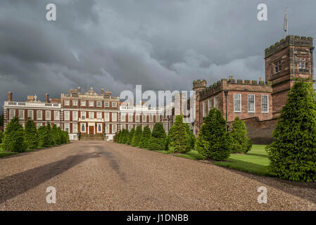 Die alten Knowsley Hall ehemaligen Haus von Lord Derby. Die Halle ist jetzt für öffentliche Veranstaltungen und Events genutzt. Stockfoto