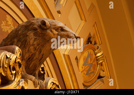 Höhenplan des Dachs Skulptur Wisconsin State Capitol in Madison Stockfoto