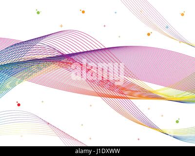 Abstrakte glatt Farbe Welle Vektor. Kurve Fluss bunte Bewegung Abbildung. Rauchen Sie bunte Wave-Design. Vektorlinien. Stock Vektor