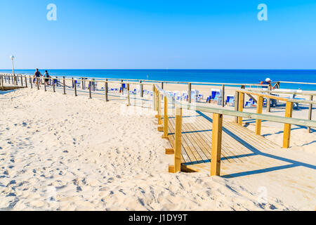 Küstenpromenade entlang Strand Westerland, Insel Sylt, Deutschland Stockfoto