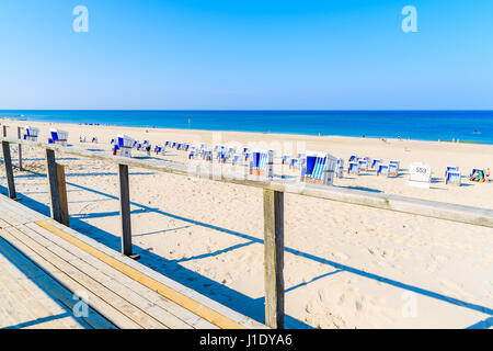 Küstenpromenade entlang Strand Westerland, Insel Sylt, Deutschland Stockfoto