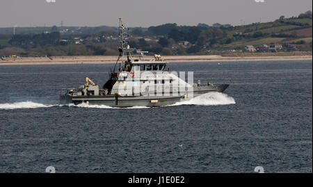 Fischerei Schutz Boot "St. Piran" Stockfoto