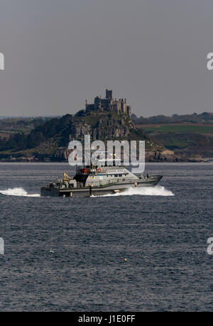 Fischerei Schutz Boot "St. Piran" Stockfoto