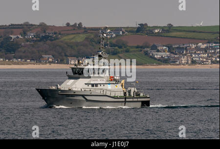 Fischerei Schutz Boot "St. Piran" Stockfoto