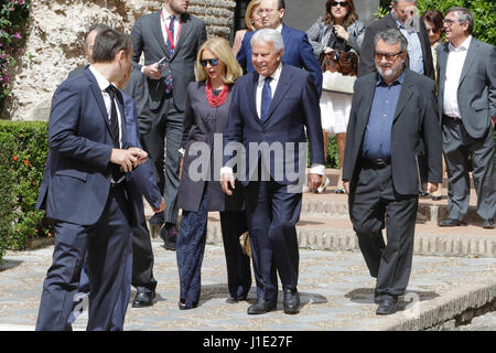 Der ehemalige Premierminister Felipe Gonzalez während Akt ' Äú 25 Aniversario De La Exposicion universal 'Äú EXPO' au Sevilla 1992 ' Äú in RealAlcazar in Sevilla auf Donnerstag, 20. April 2017 Stockfoto