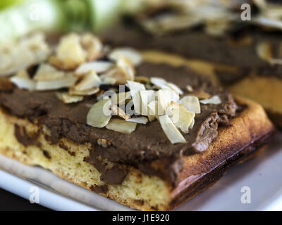 18. April 2017 - Leber-Pastete auf eine belgische Waffel. (Bild Kredit: Igor Golovniov © über ZUMA Draht) Stockfoto