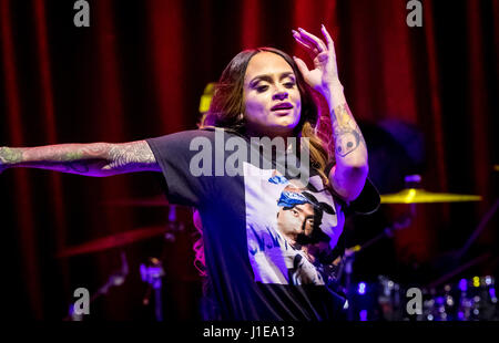 Las Vegas, Nevada, USA. 20. April 2017. Kehlani Ashley Parrish AKA KEHLANI führt im Brooklyn Bowl Las Vegas an der Linq-Promenade in Las Vegas, NV am 20. April 2017. Bildnachweis: Erik Kabik Photography / Kredit-MediaPunch: MediaPunch Inc/Alamy Live-Nachrichten Stockfoto