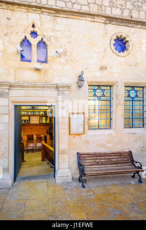 SAFED, ISRAEL - 14. September 2016: The Ashkenazi Ari Synagoge, das jüdische Viertel in Safed (Tzefat), Israel Stockfoto