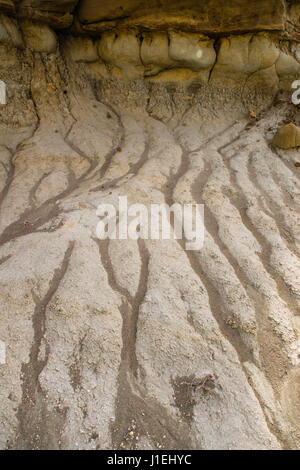 Morgen im Adobe, Adobe Stadt Studie, Sweetwater County, Wyoming. Stockfoto