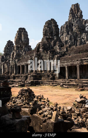 Der Tempel Prasat Bayon, Angkor Thom Stockfoto