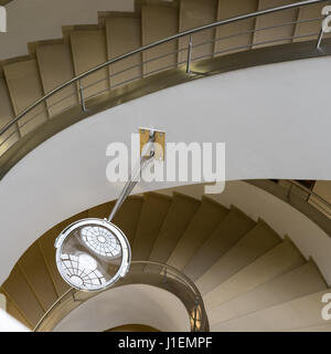 Detail der Treppe in das Goethehaus in Weimar Stockfoto