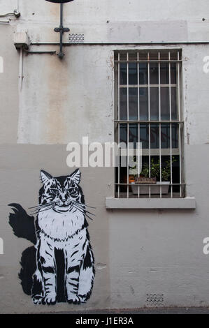 Lotnummer Straßenkunst im Stadtzentrum Gassen, Melbourne, Australien Stockfoto