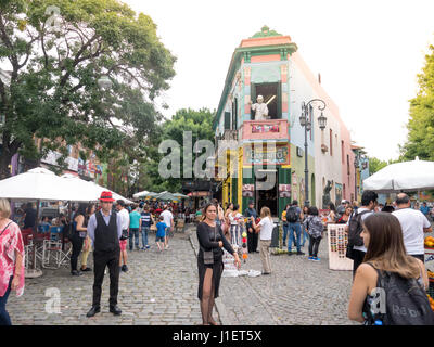 BUENOS AIRES, Argentinien - 29. November 2016: La Boca Nachbarschaft in Buenos Aires, Argentinien Stockfoto