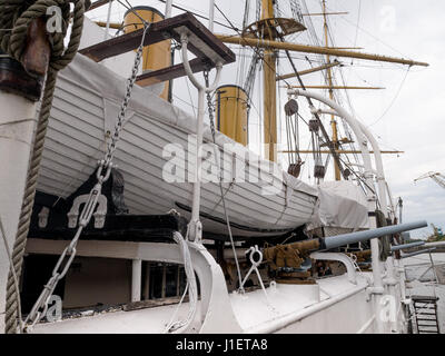 Sicherheit Rettungsboot auf einem Passagier-Schiff Stockfoto