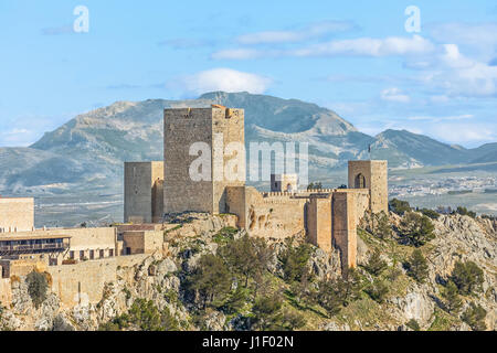 Burg von Santa Catalina in Jaén, Andalusien, Spanien Stockfoto