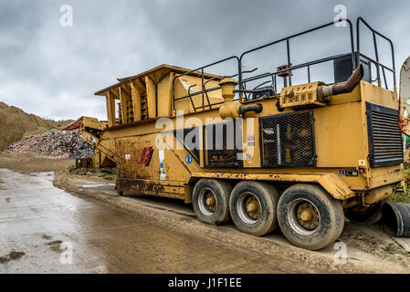 bei einem stillgelegten Steinbruch in West Yorkshire, England, UK Stockfoto