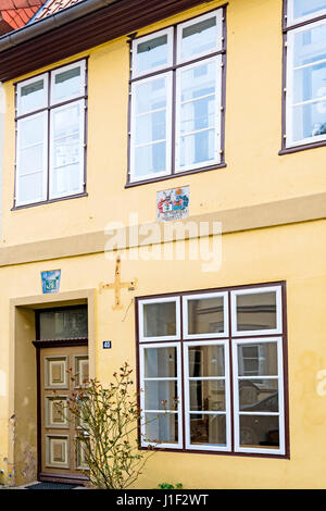 Lüneburg, Niedersachsen, Straße in der Altstadt; Lüneburg, Niedersachsen, Straße in der Altstadt Stockfoto